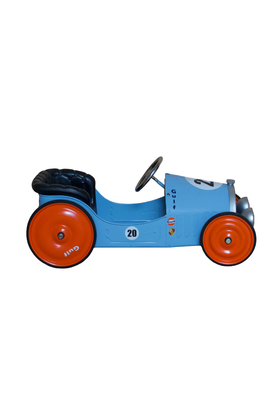 Voiturette bleue Gulf