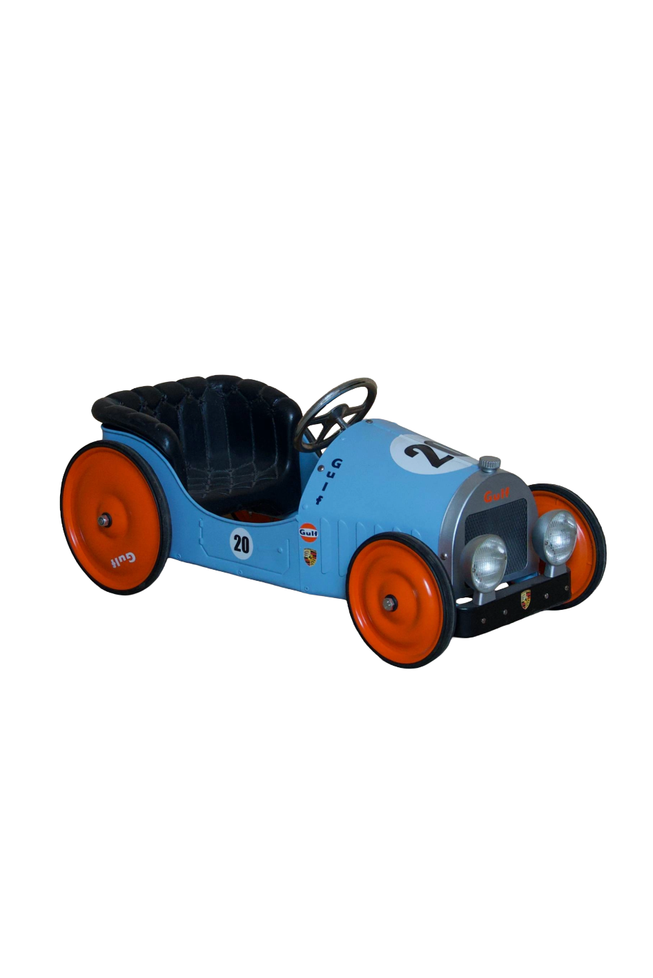 Voiturette bleue Gulf
