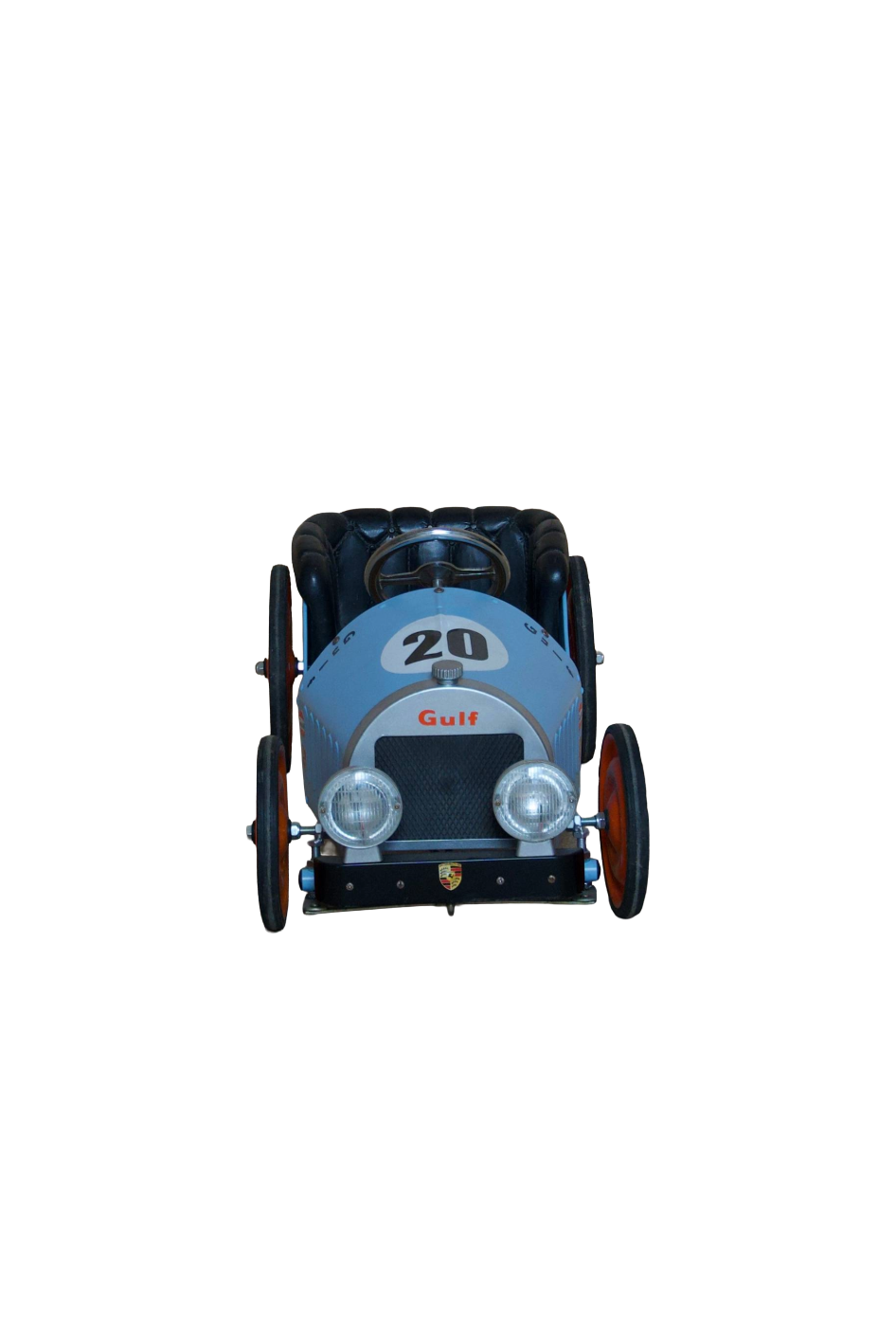 Voiturette bleue Gulf
